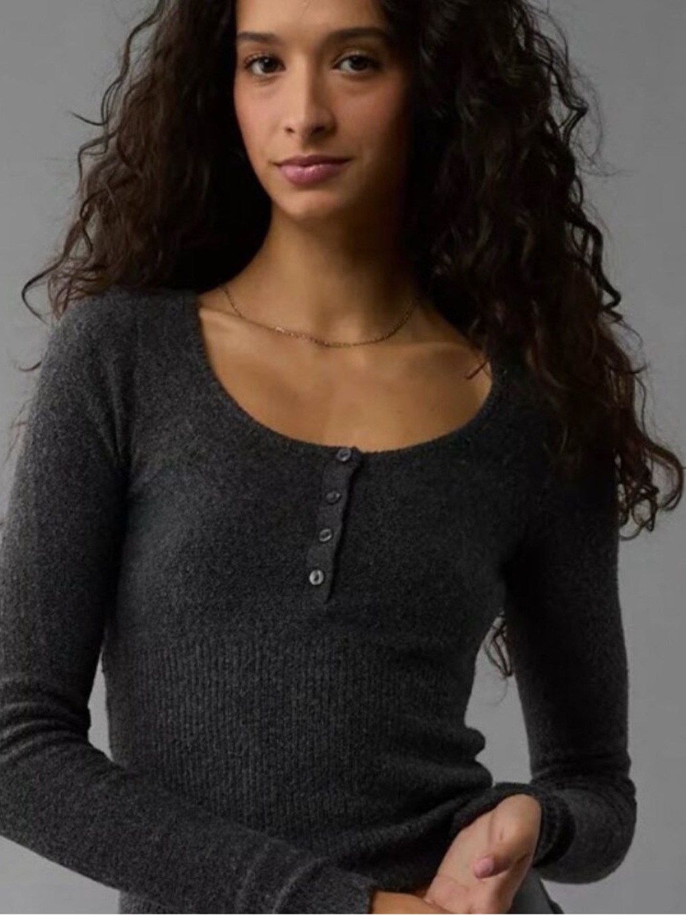 American Eagle Outfitters Henley Sweater